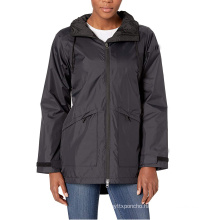 waterproof women outdoor fashion factory casual rain Jacket with hoody